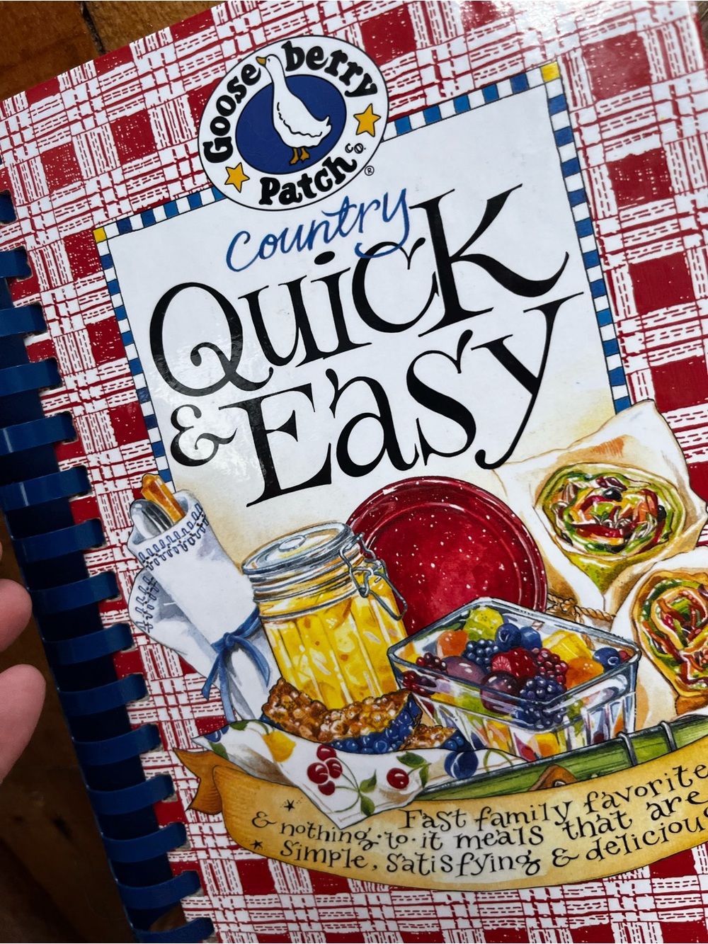 Goose Berry Patch Country Quick & Easy Cookbook - Red Plaid - Picture 6 of 12